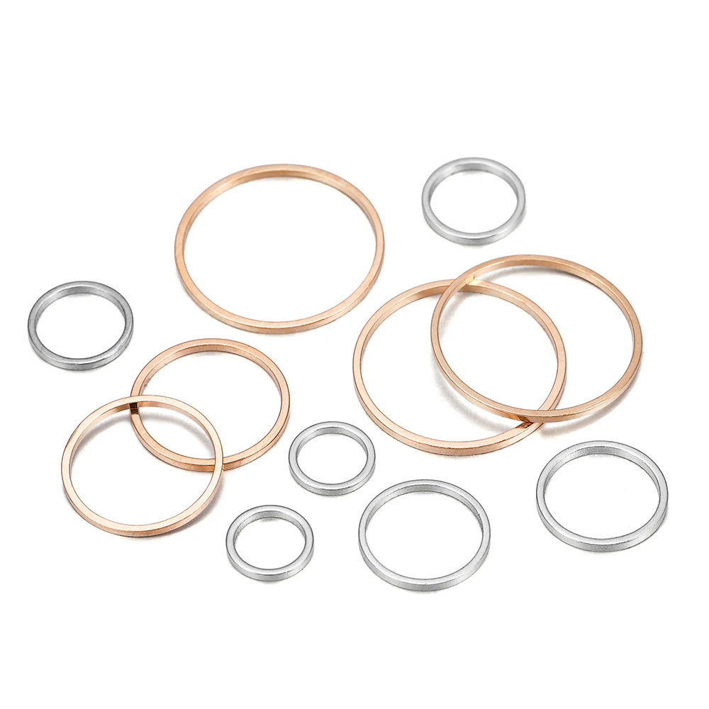20-50pcs Diameter 8-40mm Round Brass Closed Rings Connect Earrings Pendants Circle Earring Pendant Jewelry Accessories Findings