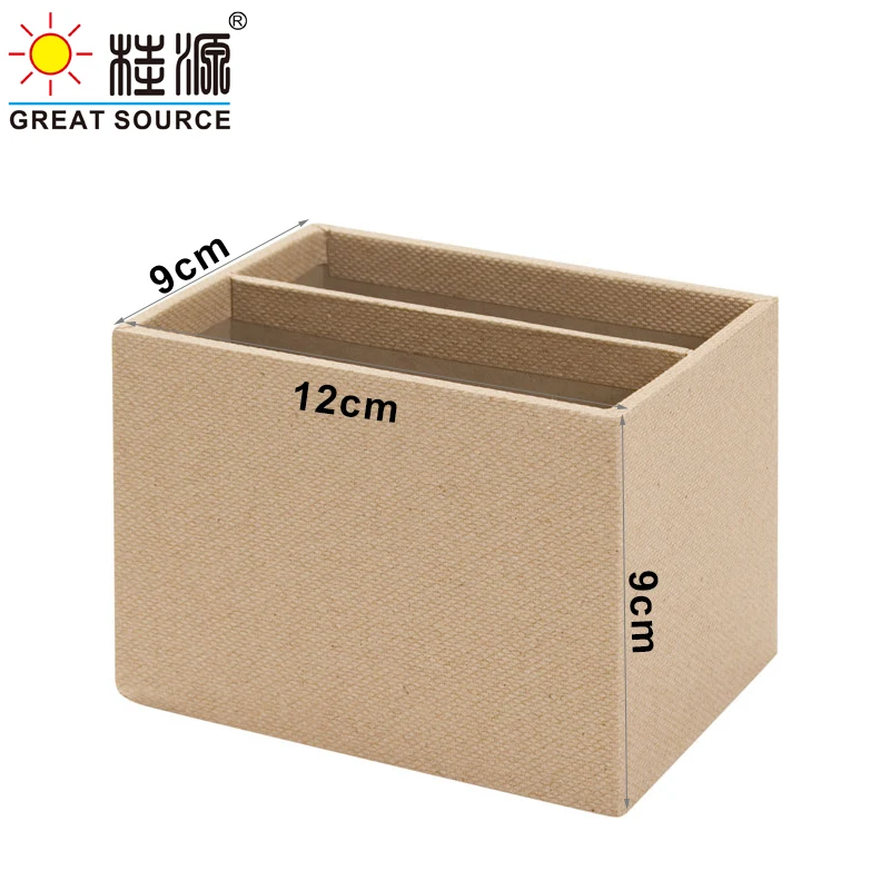 Makeasy Fix Stationeries Holder Pen Holder Desk Top Organizer Beige Natural Paper Cover Two Rooms Environment Friendly(2PCS)