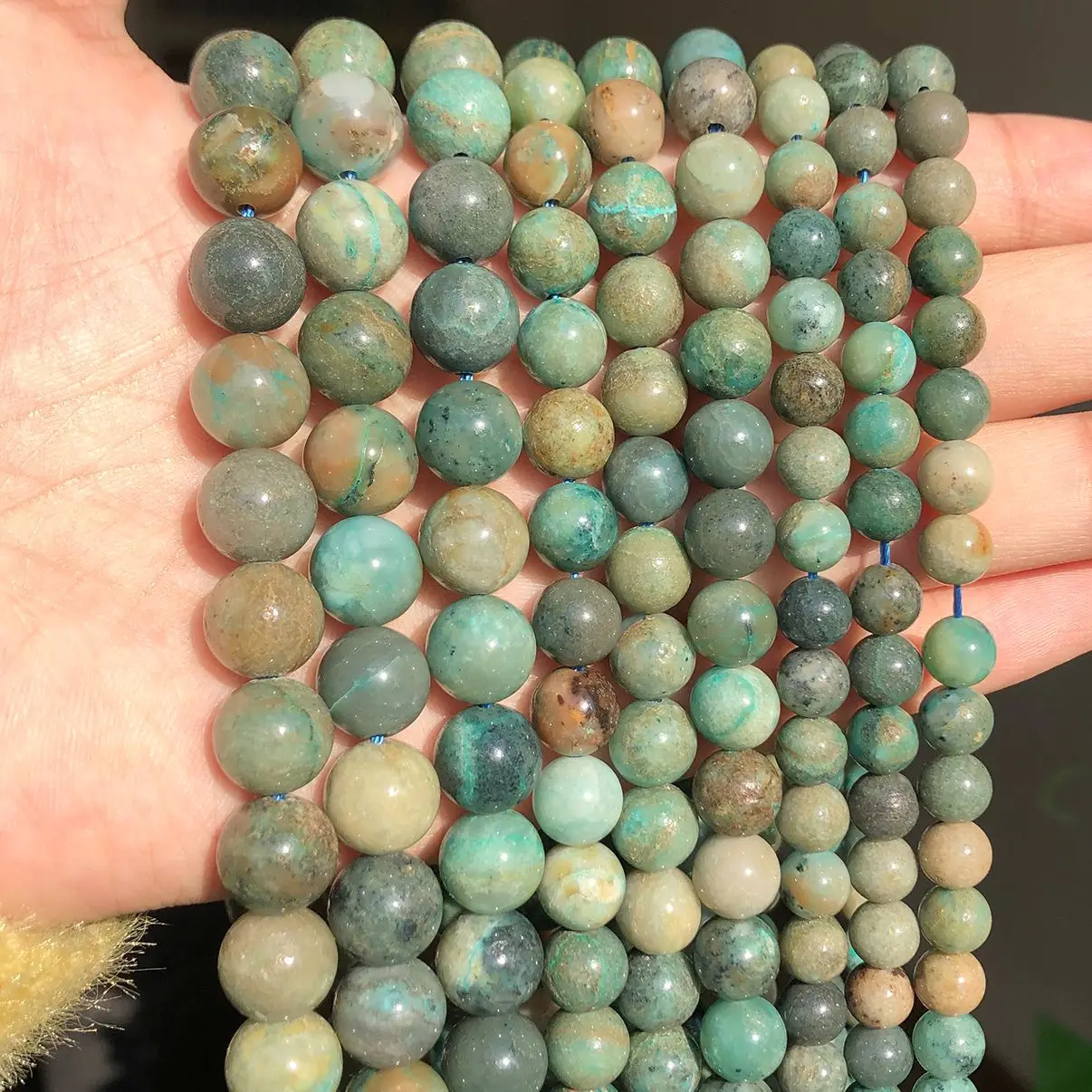 6/8/10mm Natural Stone Beads Phoenix Turquois Loose Spacer Beads for Jewelry Making DIY Handmade Bracelet Necklace Accessories