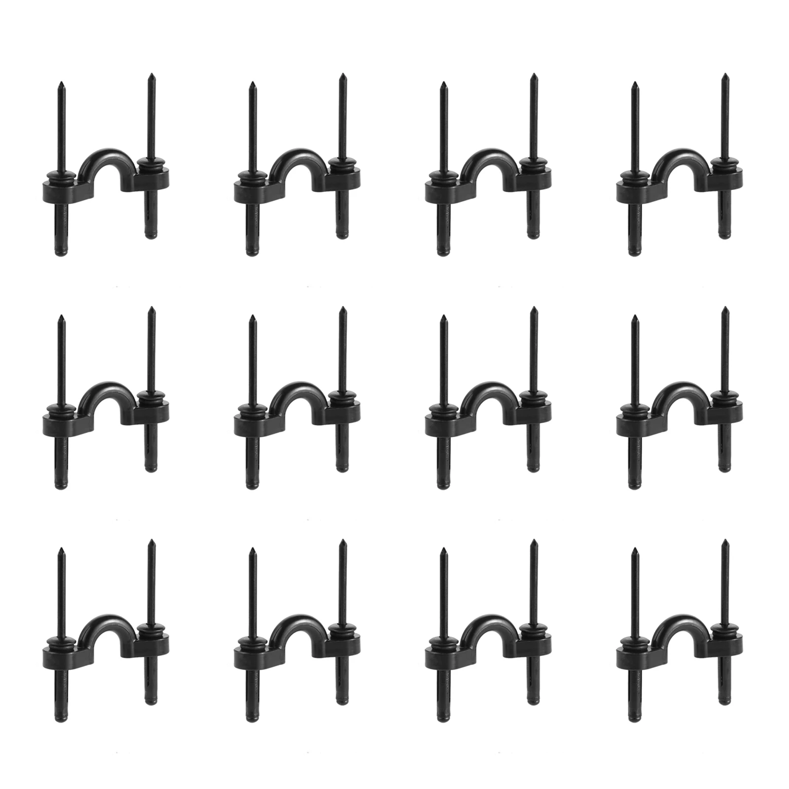 12Pcs Kayak Pad Eye with 24Pcs Deep Water Tri-Grip Long Grip Tri-Bulb Mounting Rivets Kit for Installing Kayak Canoe Marine Boat