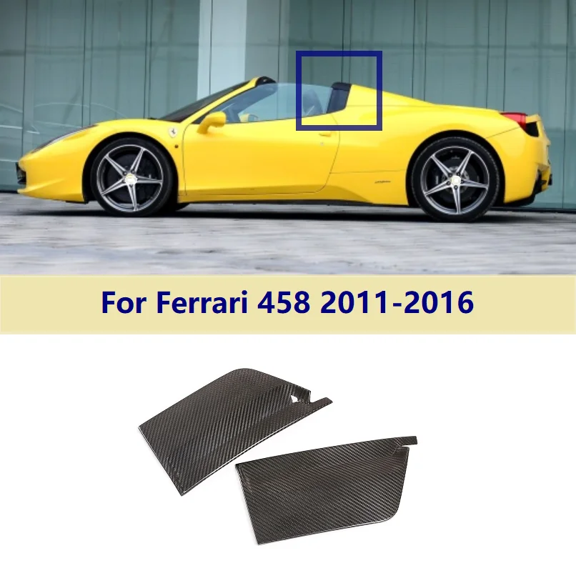 

Dry Carbon Fiber B-Pillar Car Window Decoration Cover Side Pillar Protection Cover Car Accessories Fit For Ferrari 458 2011-2016