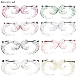 Guemcal 2pc/lot Acrylic Piercing Jewelry Acrylic Fake Snail Ears Piercing Ear Taper Piercing Body Jewelry