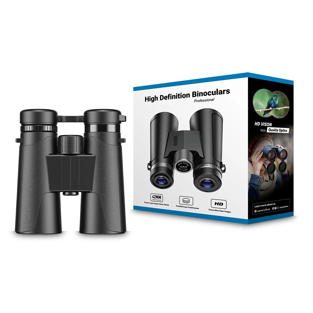 APEXEL 10x42 HD BAK4 binocolo telescopio militare ad alta potenza caccia professionale sport all'aria aperta Bird Watching Camping