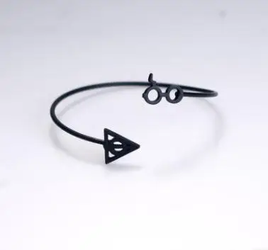 Harried Potter Jewelry Fashion Simplicity Death Triangle Artifact Bracelet Deathly Hallows Luna Glasses Girls Gift Toys Figures