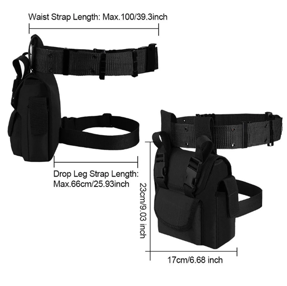 Molle Drop Leg Bag Tactical 1000D Nylon Waterproof Men Tactical Waist Pack Leg Travel Belt Bag Hiking Hunting Camping Cycling