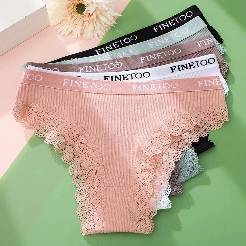 2021 Cotton Lace Women Panties Sexy Seamless Brazilian Panties Solid Low Waist Girls Briefs Intimates Soft Casual Lingerie M-XXL