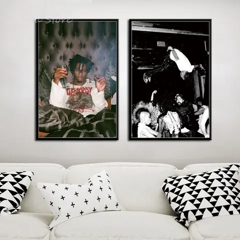 Playboi Carti Beliebtes Musikalbum Hip Hop Rap Star Gemälde auf Leinwand, hochwertige Poster und Drucke, Wandbilder für Heimdekoration