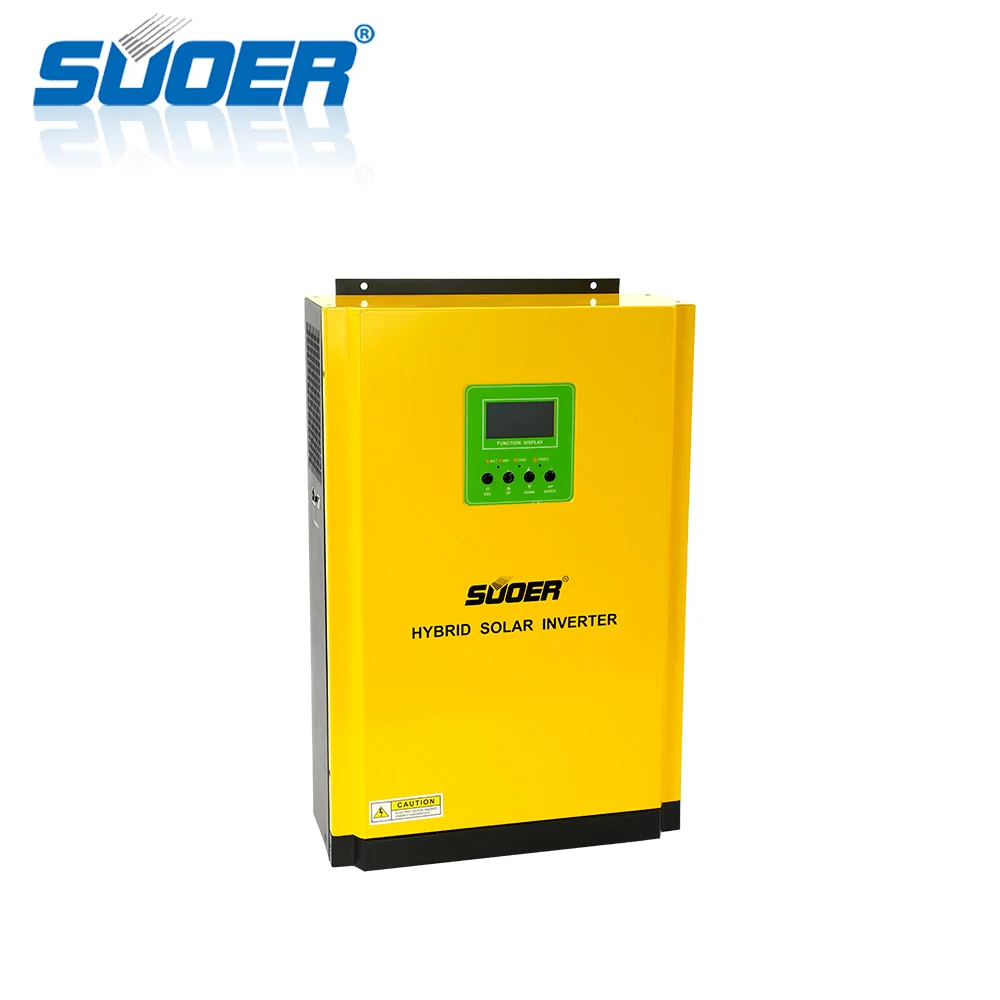 Suoer 5kva 230 فولت 48 فولت الهجين الشبكة الشمسية العاكس 5000 واط MPPT العاكس واي فاي/GPRS وظيفة الرصد اختياري