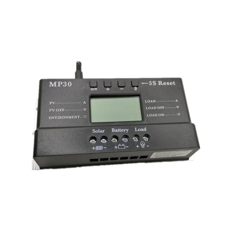 Pwm30a solar controller charge percentage display photovoltaic power generation controller 12v2v current display