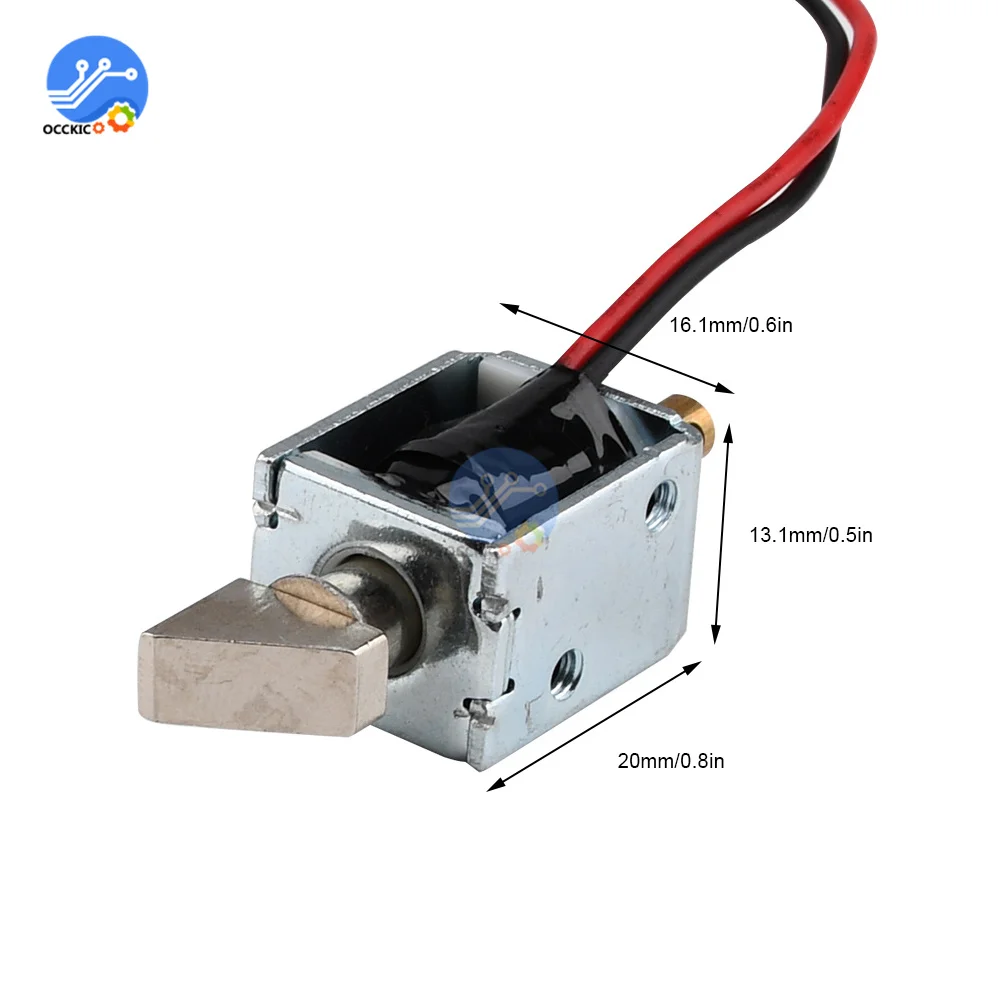 Cerradura electromagnética pequeña para armarios de almacenamiento, Mini cerrojo eléctrico de 12V, 0,4 A, 0,5 a, CC