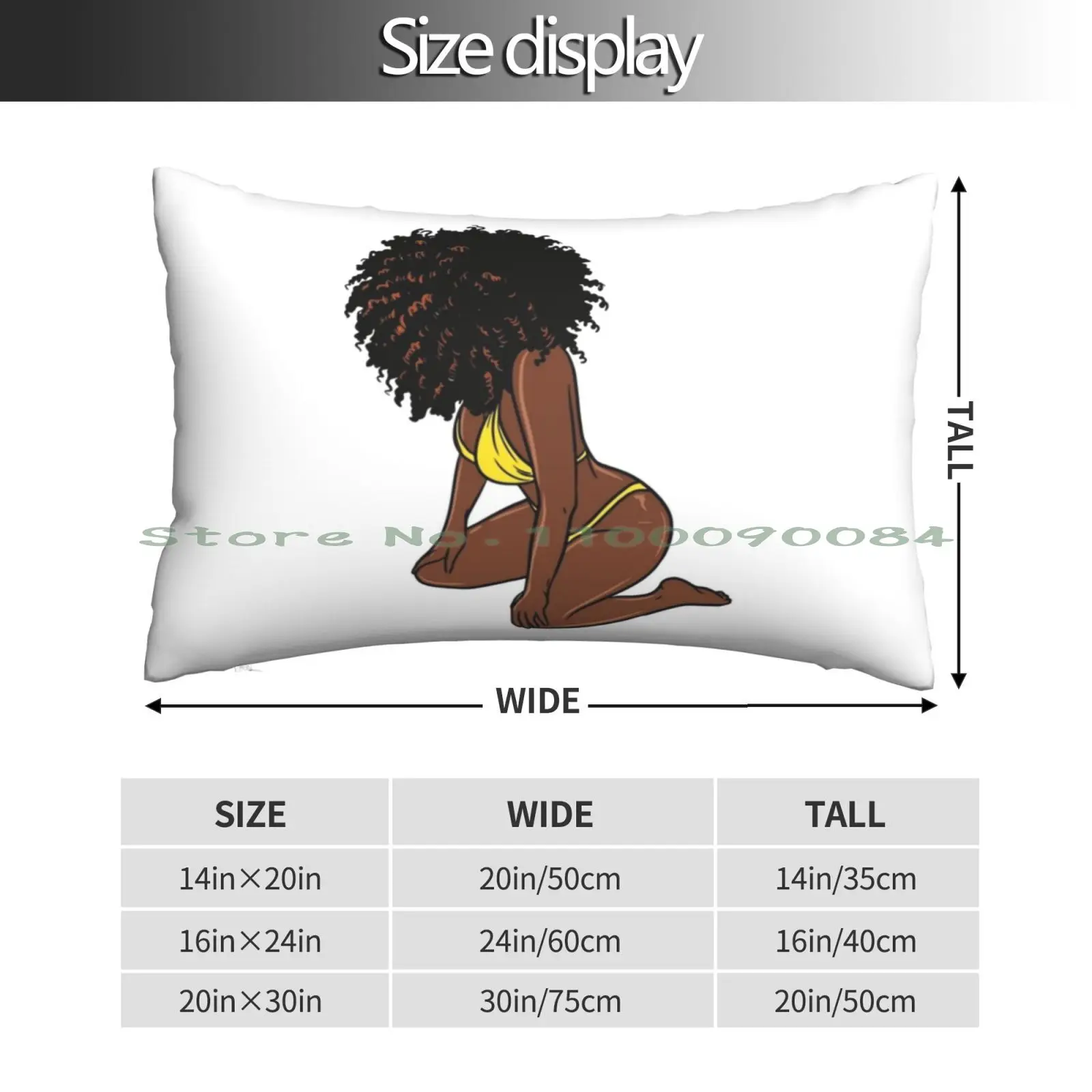 Melanin Poppin Afro Curls Goodess Pillow Case 20x30 50*75 Sofa Bedroom Black Power Black Girl Magic Feminism Black Pride Female