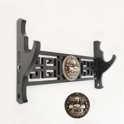 Kirin 3D relief Design Metal Kylin Sword Holder Katana Wall Mount Stand Samurai Sword Holder Display Rack