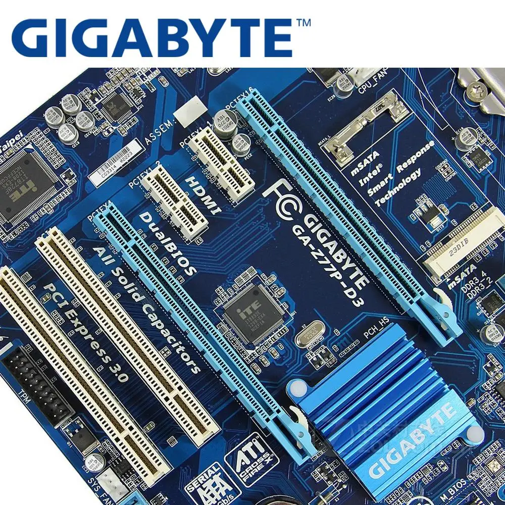  GIGABYTE GA-Z77P-D3 Desktop Motherboard Z77 LGA 1155 i3 i5 i7 DDR3 32G ATX UEFI BIOS Original Used