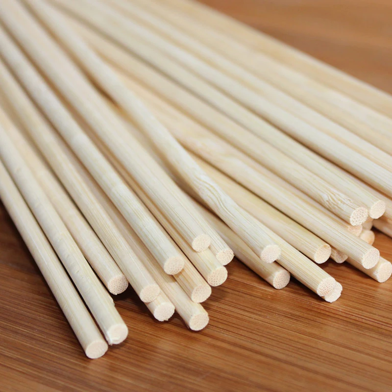 100pcs 50cm*5mm Long Bamboo BBQ Skewers Wooden Potato Marshmallow Roasting Sticks Natural Wood Barbecue Skewer  Restaurant Bar