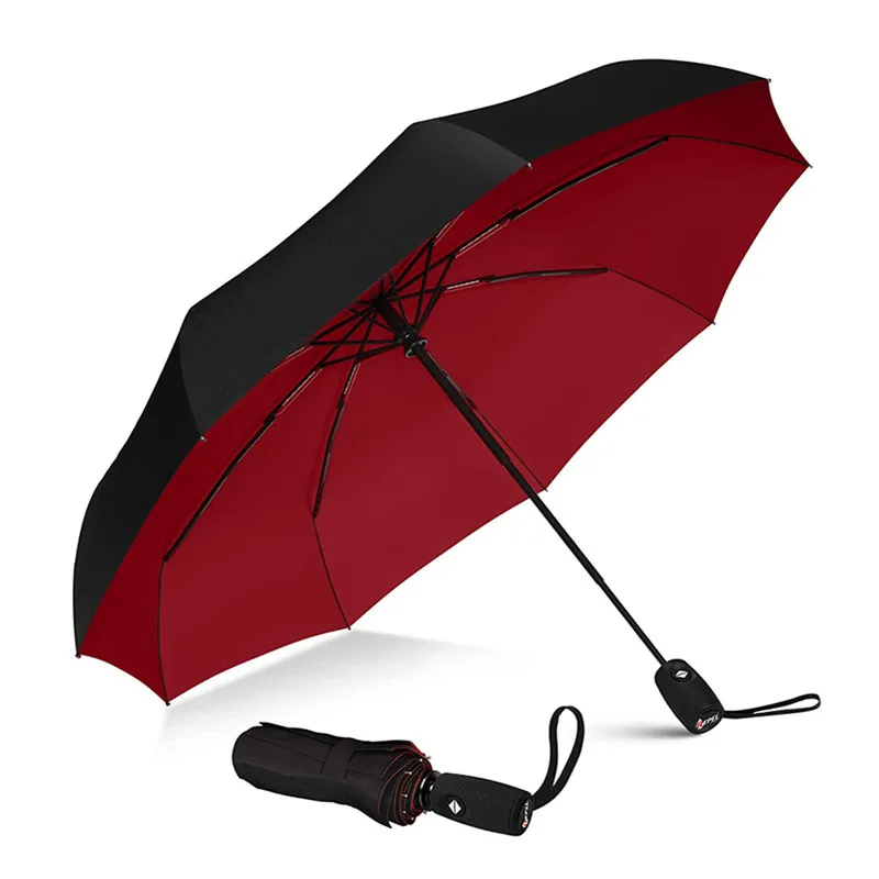 

Durable 10 Fiberglass Ribs Compact Light Automatic Open Portable Resistant Small Folding Travel Windproof Umbrella Outdoor Rain