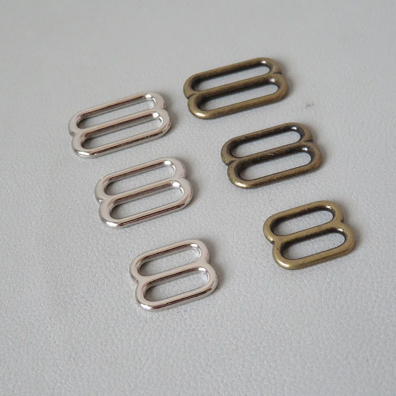 10PCS 15mm 20mm 25mm Metal Buckle Slider For Bag Backpack Accessory Adjuster Belt Loop Hardware Dog Collar Garment Harness Clasp