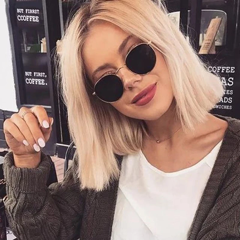 Vintage małe okrągłe okulary przeciwsłoneczne kobieta klasyczne Retro marka Design okulary przeciwsłoneczne męskie lustro moda kobiece odcienie Lunette De Soleil