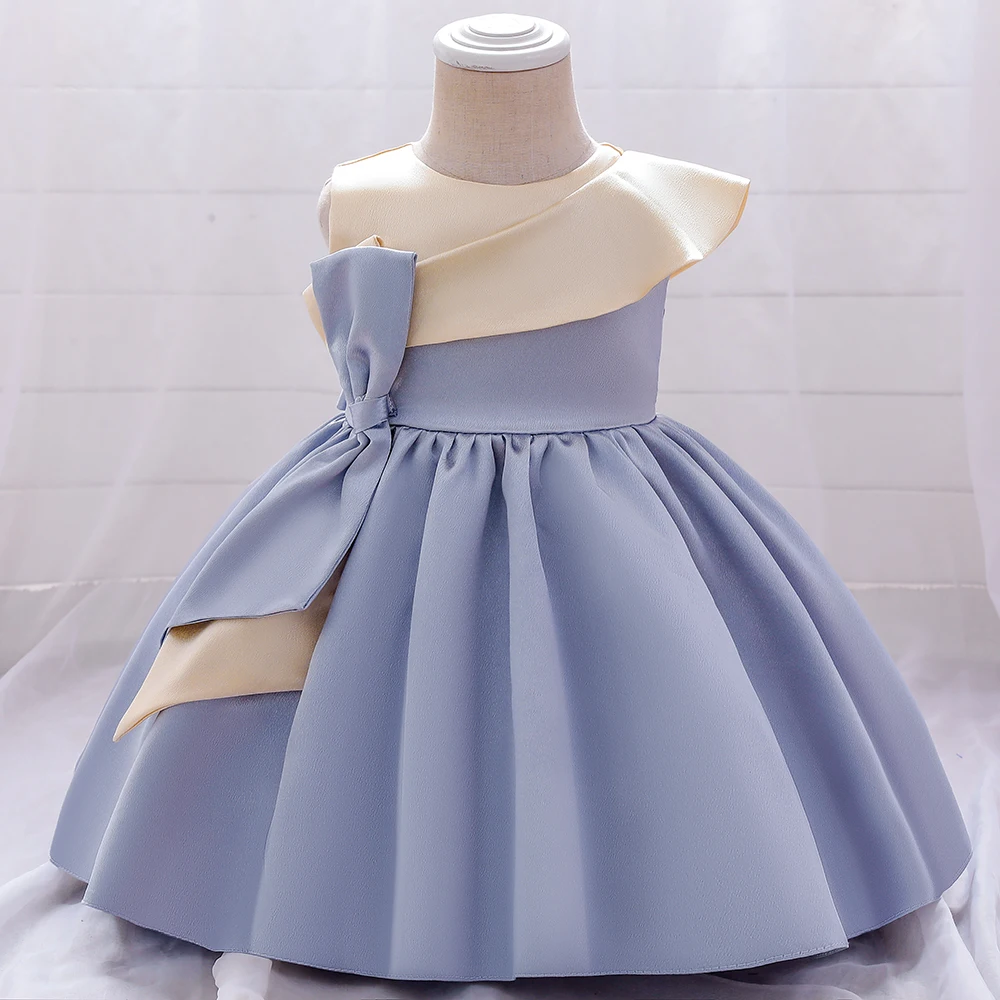 Big Bow Baby Girl Dress Toddler Baptism 1st Birthday Party Princess Prom Kids Dresses for Girls Christmas Bridemaid Wedding Gown