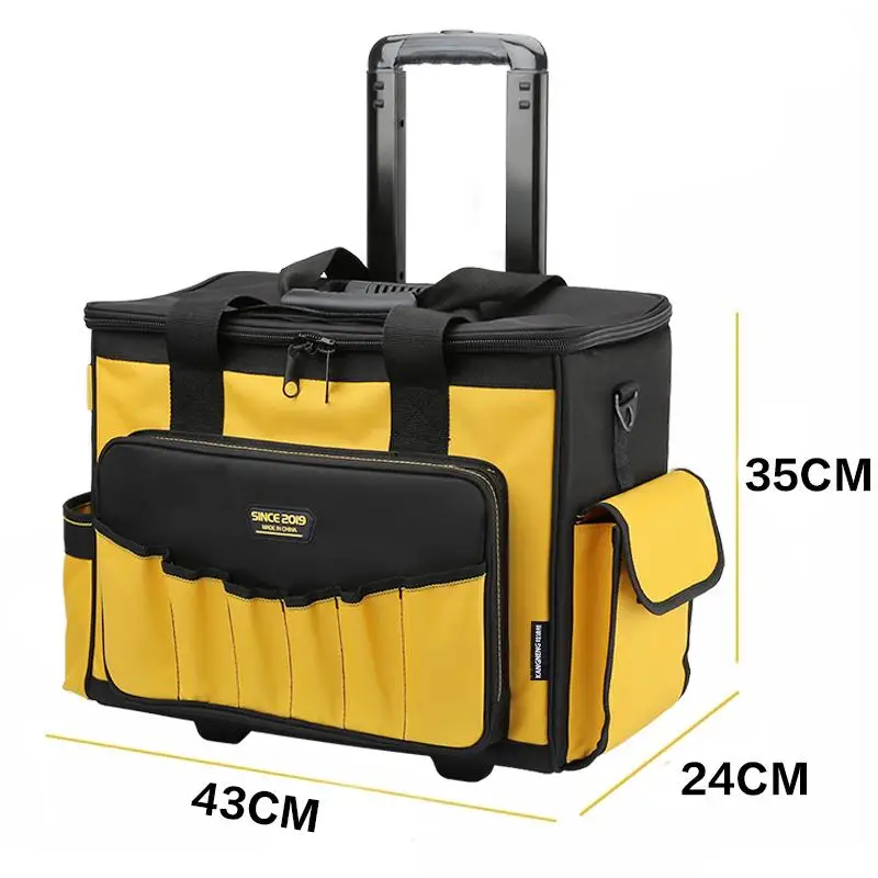 Multifunctional Trolley Wheel Toolbox Roller Tool Trolley Case Large Capacity Thicken Wear-resistant Trolley Bag