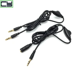 3.5mm Jack AUX Male to 3.5 mm male&Female Adapter Extension Cable M/F Audio Stereo Cord with Volume Control Earphone Headphone