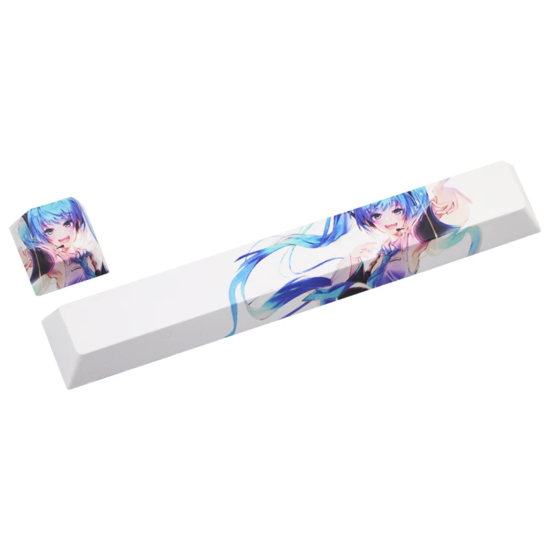 1 set PBT 5 sides dye sub ESC+6.25U spacebar key caps for MX switch mechanical keyboard cherry profile keycap pretty girl