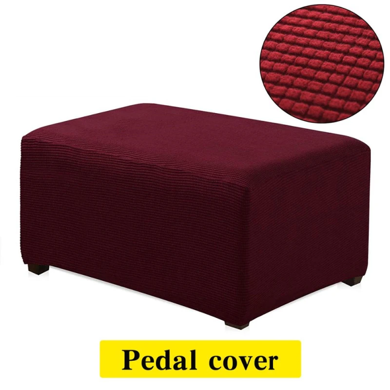 

Thick Polar Fleece Sofa Pedal Cover for Living Room Couch Footstools Protector High Elastic Furniture Towel Accessories, S, M, L