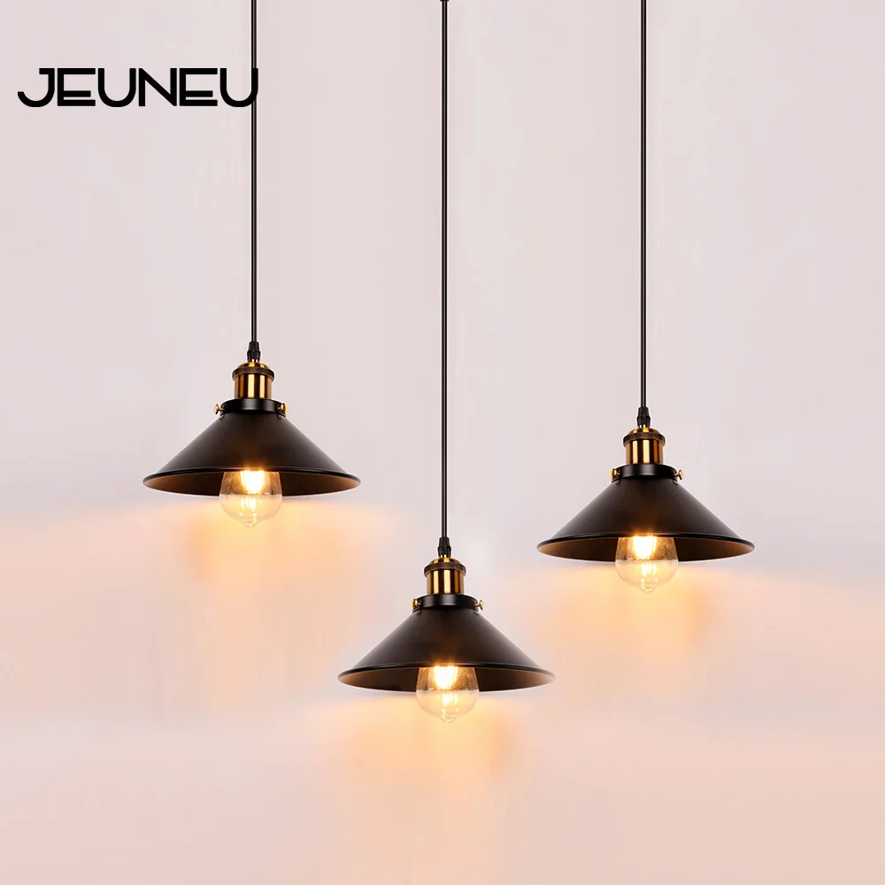 Industrial Retro Interior Decoration LED E27 Iron Pendant Light for Bedroom Kitchen Restaurant Bar Balcony bedside hanging Lamps