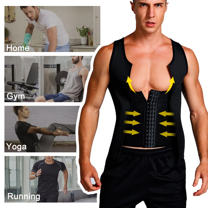 Slimming Belt Belly Men Slimming Vest Body Shaper Neoprene Abdomen Fat Burning Shaperwear Waist Sweat Corset Dropshipping