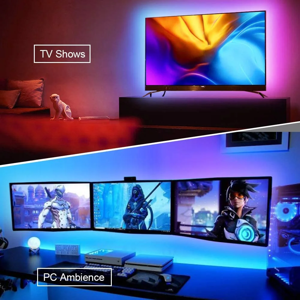 USB LED Strip Light RGB 2835 5050 Bluetooth Control DC5V TV Backlight Strips Lights Color Changing Lights for Home Decor