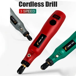 Mini Cordless Drill Wireless Engraver Micro Tools Rotary Tool Glass Engraving Tool Drill Jewelry Adjustable Speed Engraving Pen