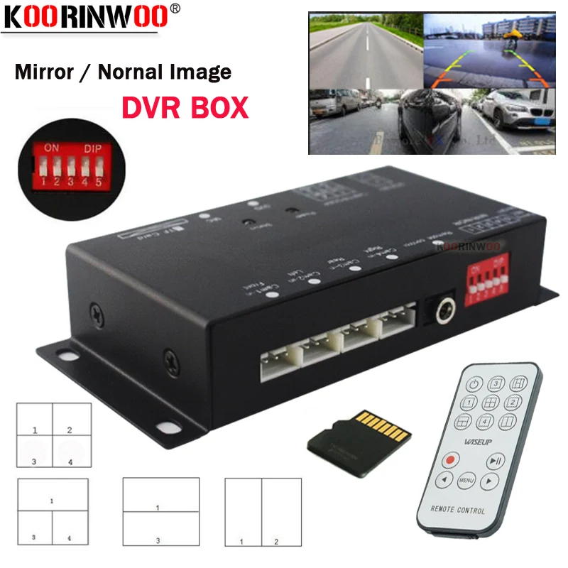 

Assistance Car DVR Recorder 9-36V/Parking Video Switch Combiner Box for 360 Degrees Left / Right / Front / Rear view camera