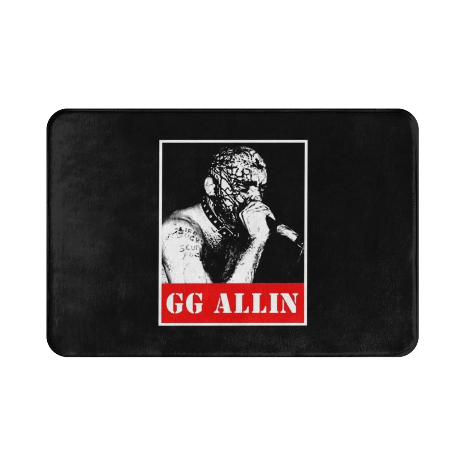 ggAllin Carpet Mat Rug Cushion Soft Gg Allin Hated In The Nation Usa Punk Punk Music Gg Die Gg Scum Skinhead