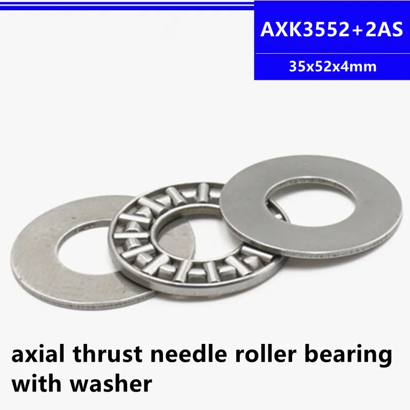 

50sets AXK3552+2AS 35x52x4mm 3552 Plane Thrust 35*52*4mm Needle Roller Bearing With Washer