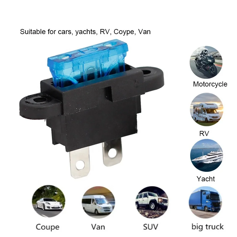 Plug-in Auto Mini Blade Fuse Holder In-Line Standard Blade Fuse