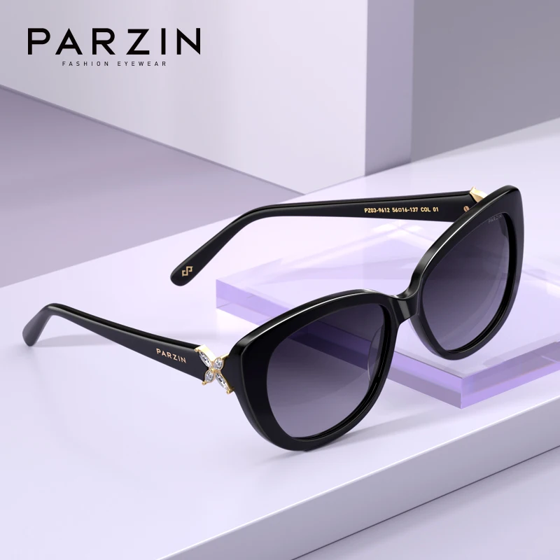 PARZIN-gafas De Sol De Cateye para mujer, lentes polarizadas De lujo a la moda con forma De mariposa, UV400, para conducir, regalo, 9612