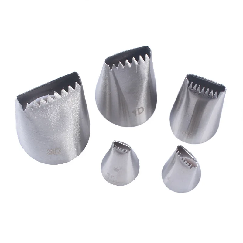 5pcs/set Basket Weave Cake Icing Piping Nozzles Tips Decorator Dessert Mold Shaping Baking Pastry Decorating Tools