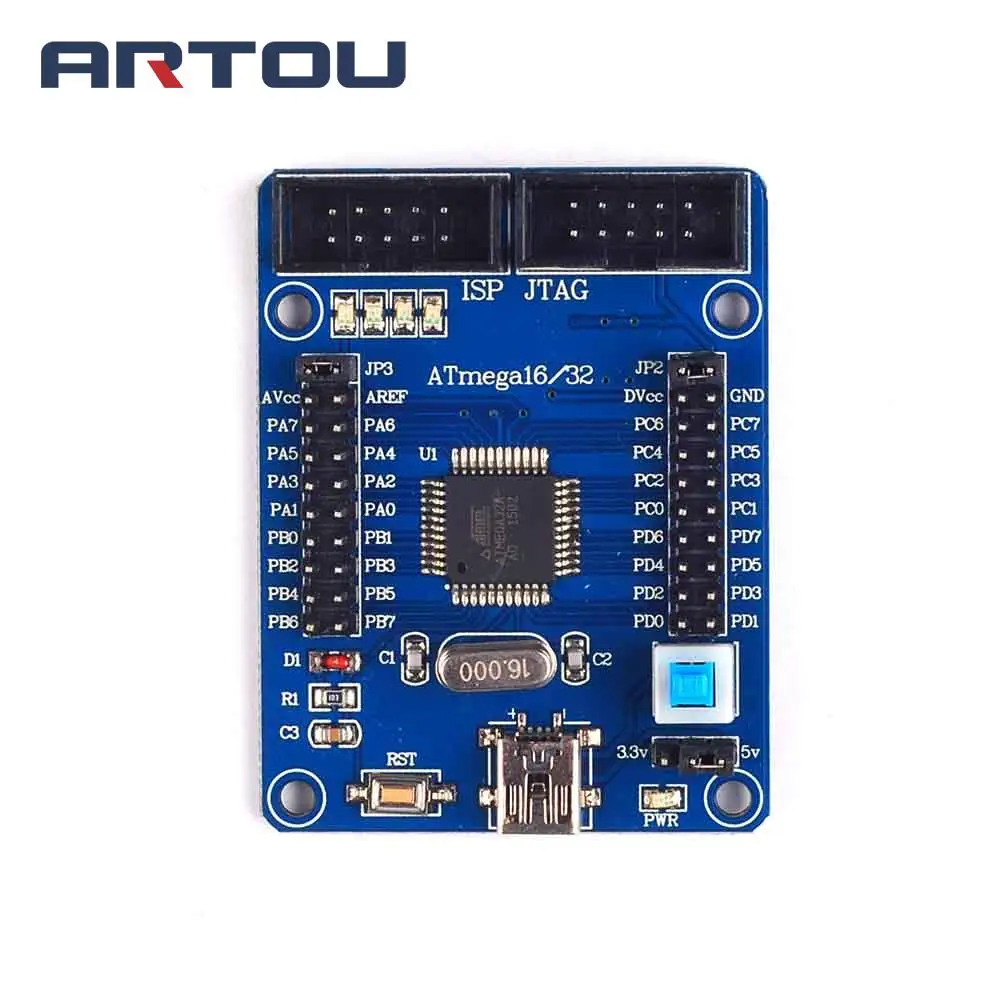 1pcs AVR development board ATmega32 development board learning board minimum system core board