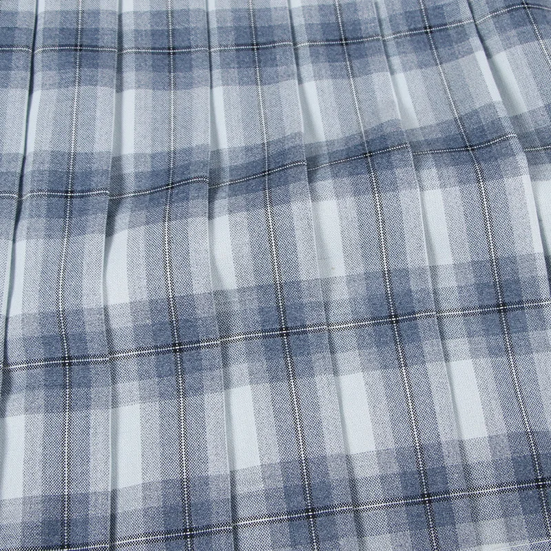 Scuola Abiti Grigio Blu Plaid Gonna A Pieghe di Alta Qualità JK Uniformi Studenti Pannello Esterno Anime Sailor Vestito A Vita Alta Gonne Corte