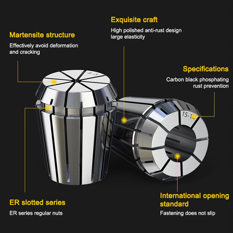 UCHEER ER20 – mandrin à pince pour Machine à graver, haute précision, Tsui Flexible CNC, 1 pièce