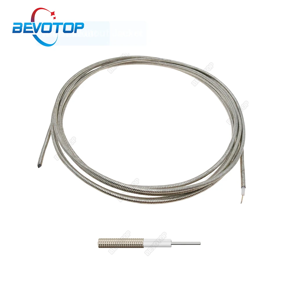 

BEVOTOP Silver RG405 Semi-Flexible 086 RF Coaxial Cable High Frequency Test Cable 50ohm RF Coax Wire Cord Pigtail Jumper 1M~200M