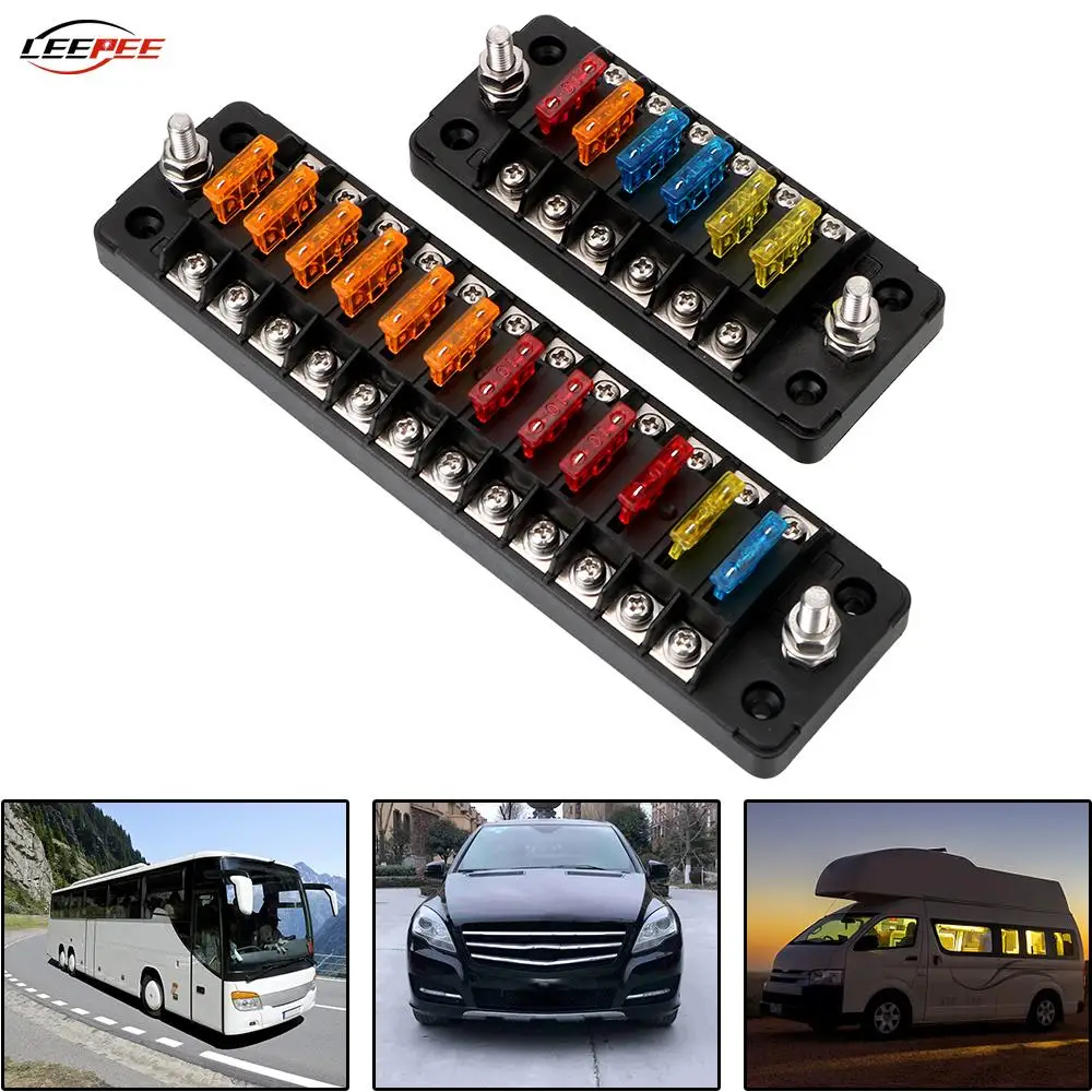 32V 75A Blade Fuse Box Block Circuit Overload Protector Kit Auto Accessories For House Car Trailer Truck Caravan Van Boat Marine