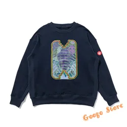 Navy Blue CAVEMPT O-Neck Pullover Sweatshirts Men Women 1:1 High Quality Cotton Streetwear Autumn Casual Cav Empt C.E Hoodies