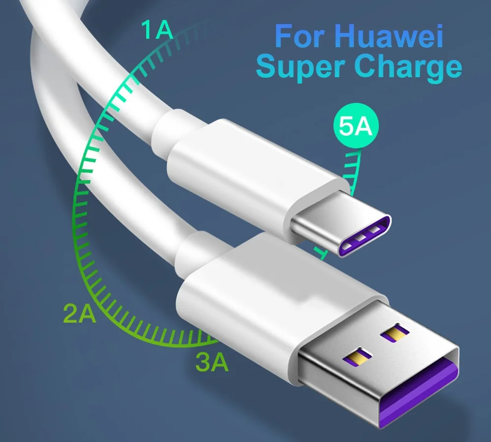 FOR huawei Super Charging Cable 5A for huawei P20/10/9/pro supercharge honor view 20 V20 V10 V9 Magic 2 note10 8