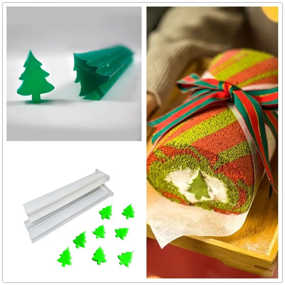 

Christmas Tree Silicone Handmade Soap Tube Column Mold fondant chocolate mold Mousse Cake Roll mould baking Pastry tool