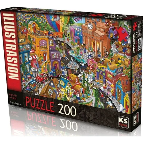 Ks Games Jigsaw Puzzle 200 Piece World In A Hurry