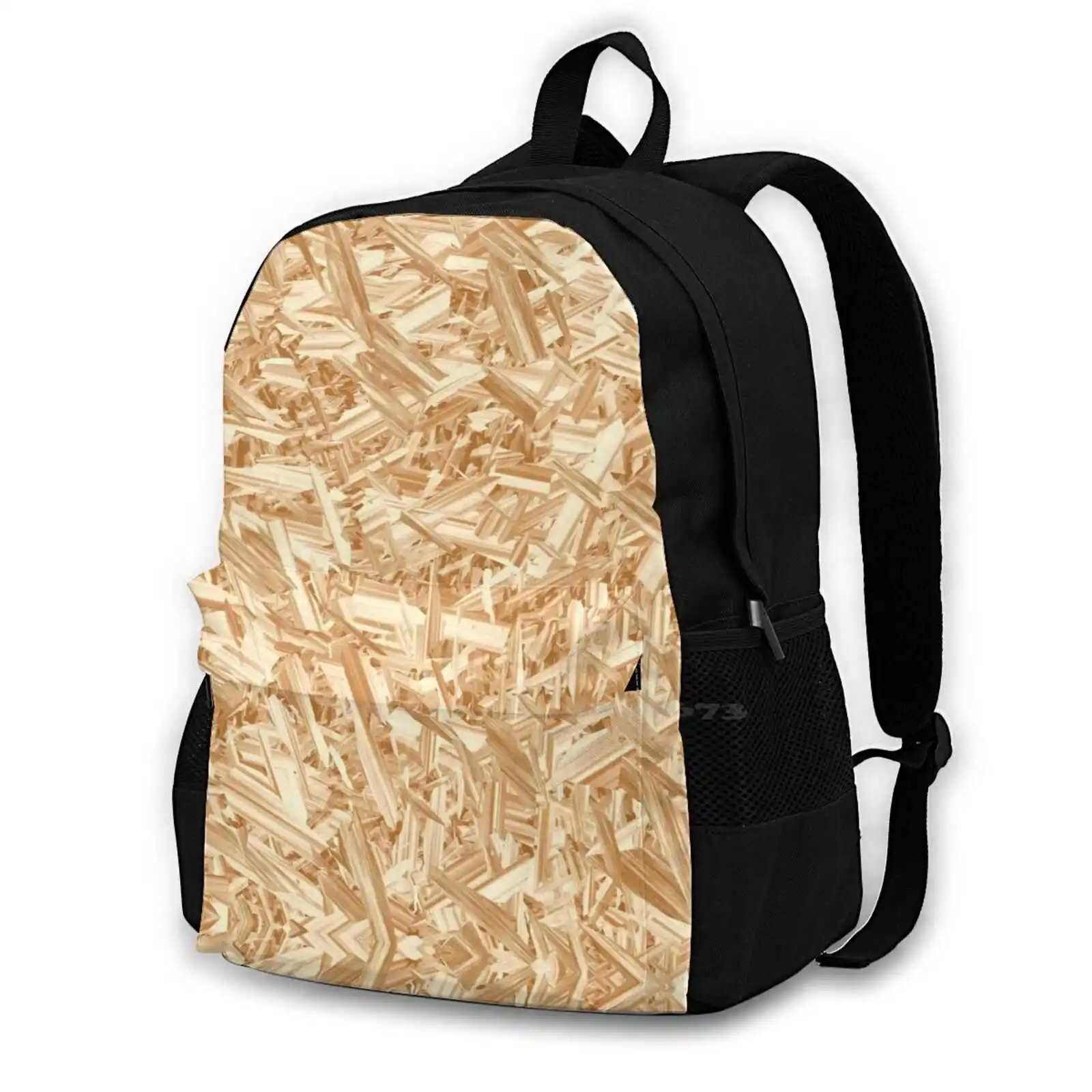 Osb Construction Plywood Texture Decor New Arrivals Unisex Bags Student Bag Backpack Osb Plywood Construction Contractor