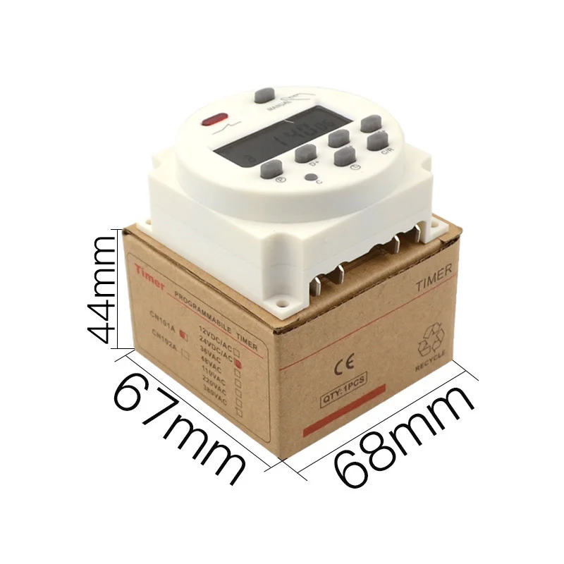 CN101A LCD time switch 12V 24V 110V 220V Time Relay Street lamp billboard power supply timer without  waterproof box