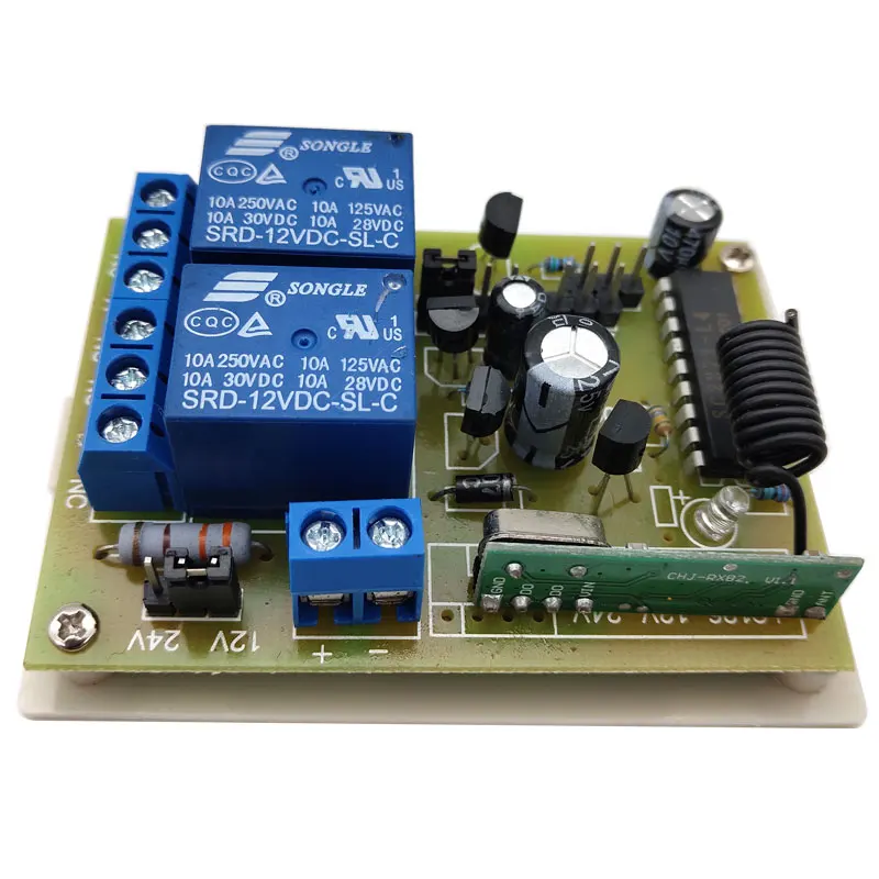 12V 24V DC Motor Forward And Reverse Controller 10A With Wireless Remote Control Switch Can Control Two Motors Can be For Doors