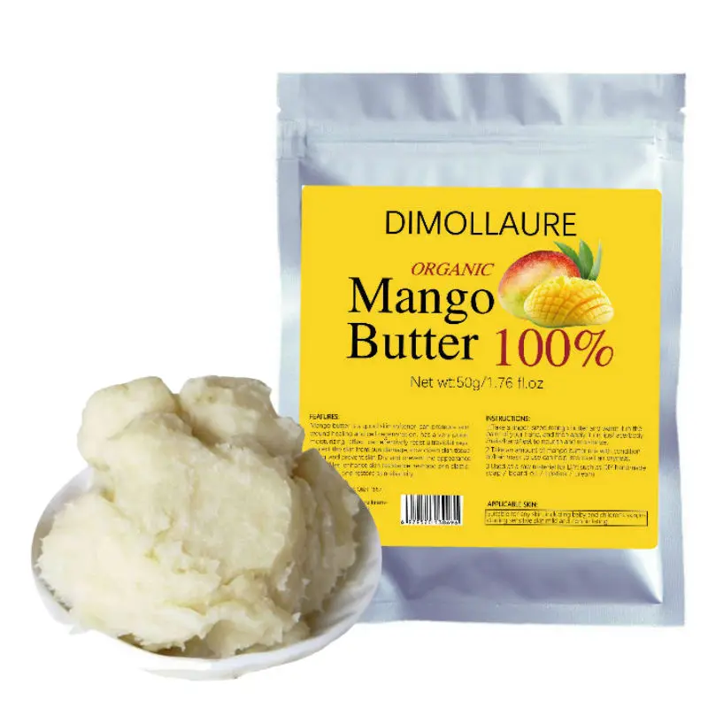 

Dimollaure Organic Mango Butter Raw Skin Care Moisturizing Elasticity Anti-cellulite Body Massage Oil Skin Care Cosmetics Raw