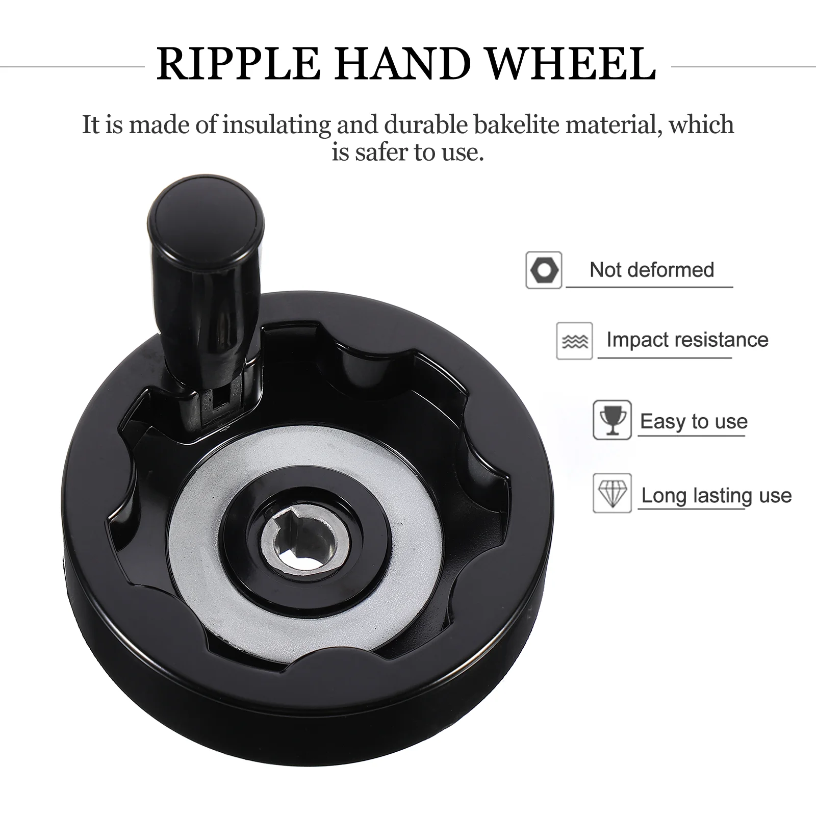 1pc Professional Hand Wheel Folding Revolving Handle Inside Ripple Wheel Machine Rear Ripple Hand Wheel With Revolving Handle